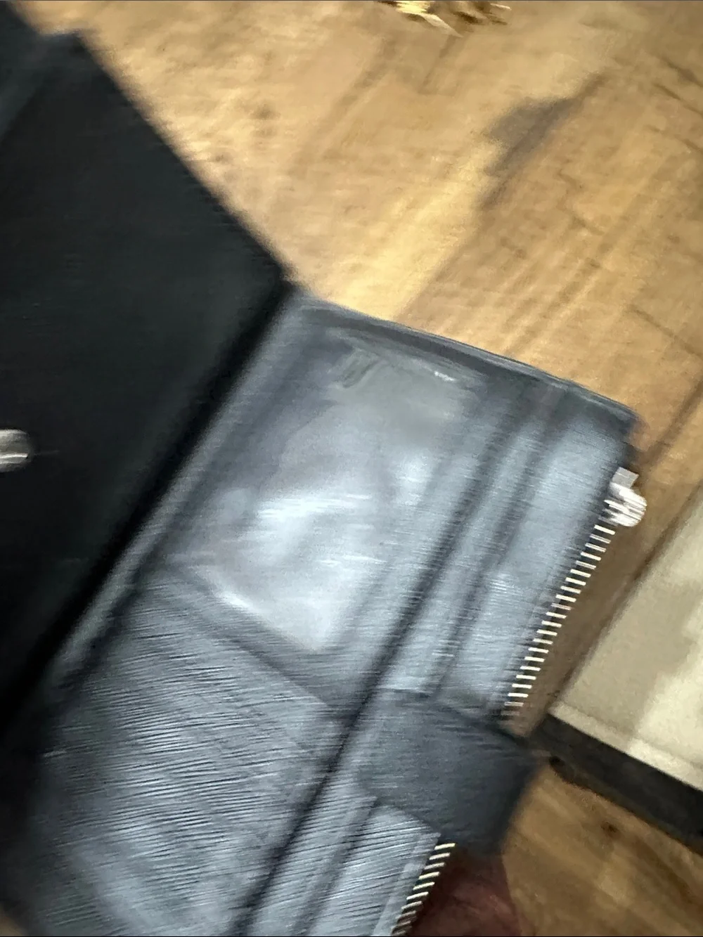 Michael Kors Black Saffiano Leather Zip Card Holder